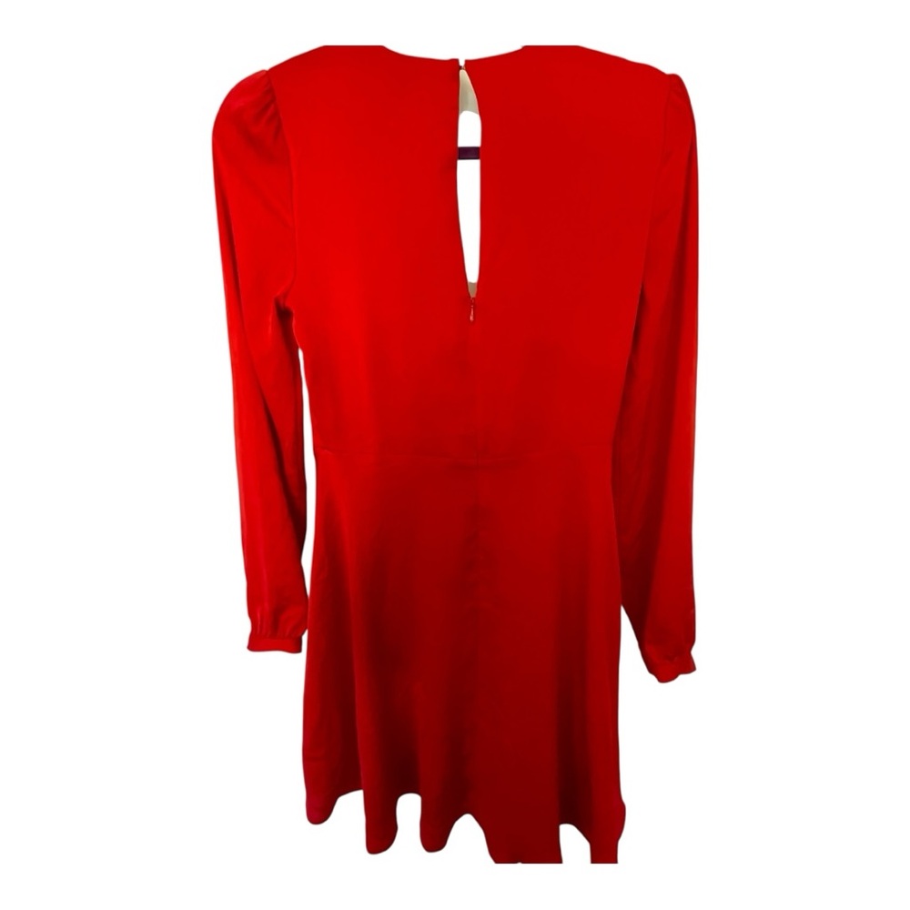 Express Red Fit and Flare Cocktail Dress - Picture 2 of 3